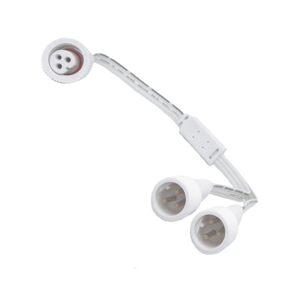 Double Output Y-Splitter Extension Cord Compatible for Permanent Light Design for Electronic Charging