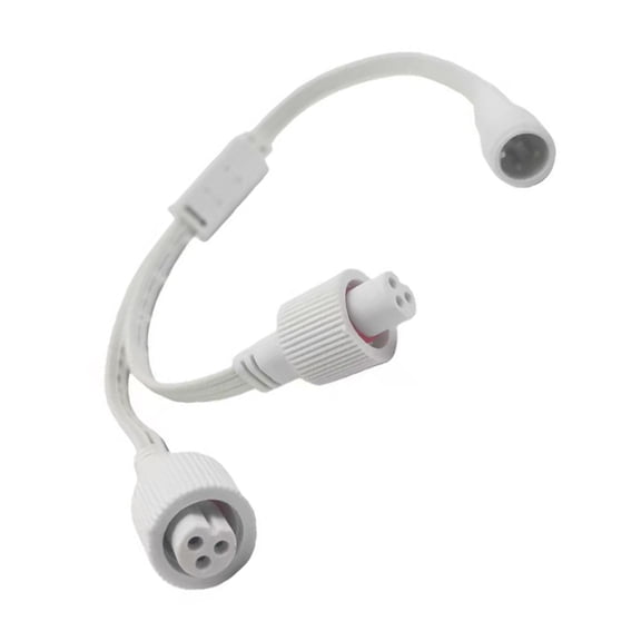 Double Output Y-Splitter Extension Cord Compatible for Permanent Light Waterproof Design for Electronic Charging