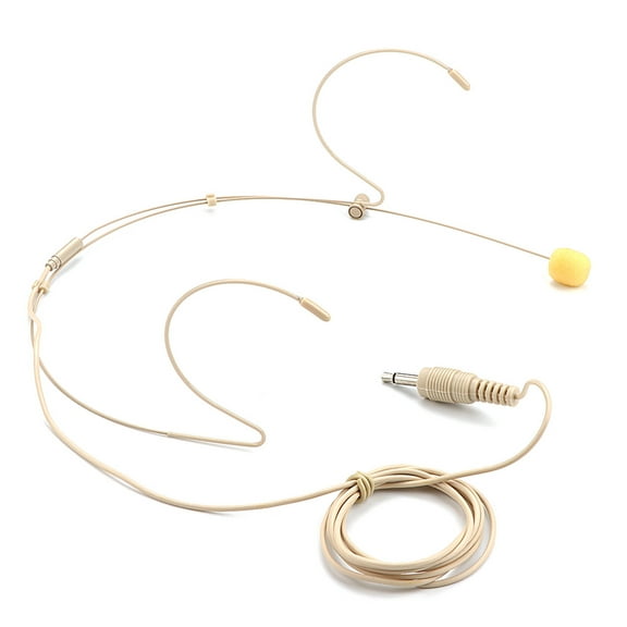 Double Over Ear Earset Over Ear Headworn Replacement Headset Microphone Headworn for Singing, Churches, Stage