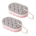 thumbnail image 1 of Double Pack Bath Sponges Set - Thick & Soft Shower Sponge for Body Wash, High Density Foam Creates Luxurious Lather, Includes Hanging Rope for Quick Dry, Perfect for Family Use, 1 of 5