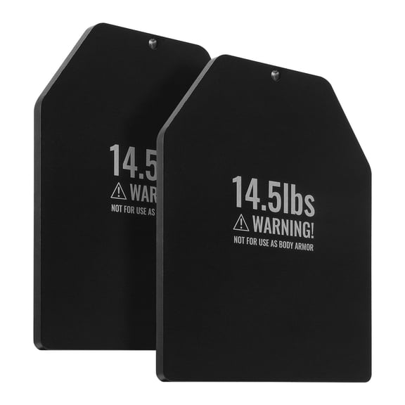 Double Pack Contoured Steel Weight Vest Plates Total 14.5 LBS, Ergonomic Curved Weight Inserts Extra Load for Strength Running Heavy Workout Training
