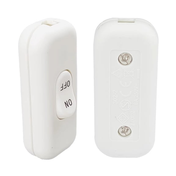 Double Pack Set Portable Cord Switches 250V Home Accessory With Power Cables Daily Casual Use Convenient Designs