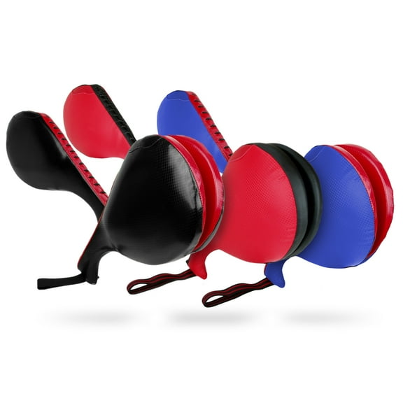 Double Paddle Kicking Target Strike Pads Clapping Sound TKD Kickboxing Karate MMA Training Pads (BK)