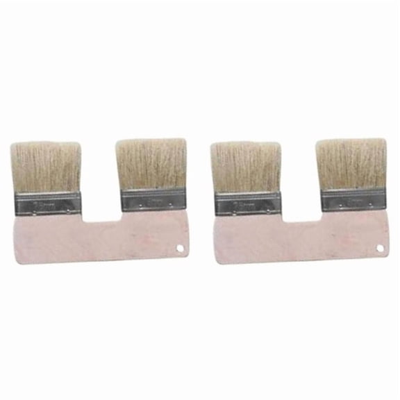 Double Paint Brush,3In DoubleHead Painting Brush,Bristle Art Flat Texture Brush,Art Wall Painting Double Paint Brush 2PC