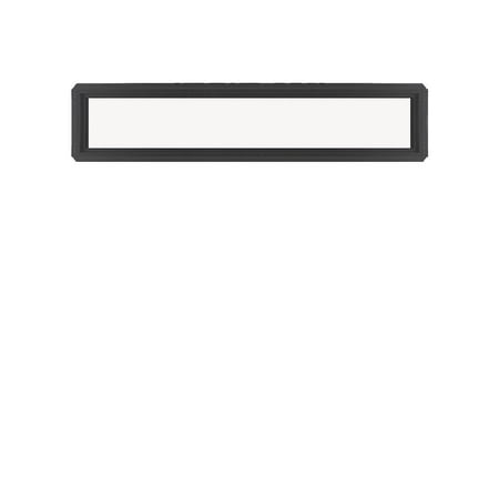 Double Pane Black Vinyl Transom Windows 72" x 12" Low-E Tempered Glass Window Argon Gas Window