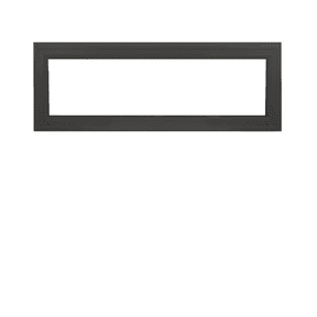 Double Pane Transom Window 48"W x 12"H Fixed Window (Black Front and White Back) Vinyl DP50 Argon Filled Glass Window