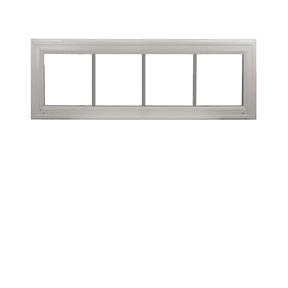Double Pane Transom Window 48" x 12" with Grids Fixed Window White Vinyl DP50 Argon Filled Glass Windows