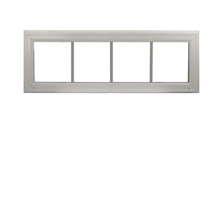 Double Pane Transom Window 48" x 12" with Grids Fixed Window White Vinyl DP50 Argon Filled Glass Windows