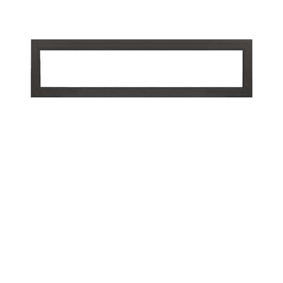 Double Pane Transom Window 72" x 12" Fixed Windows Black Vinyl DP66 Argon Filled Glass