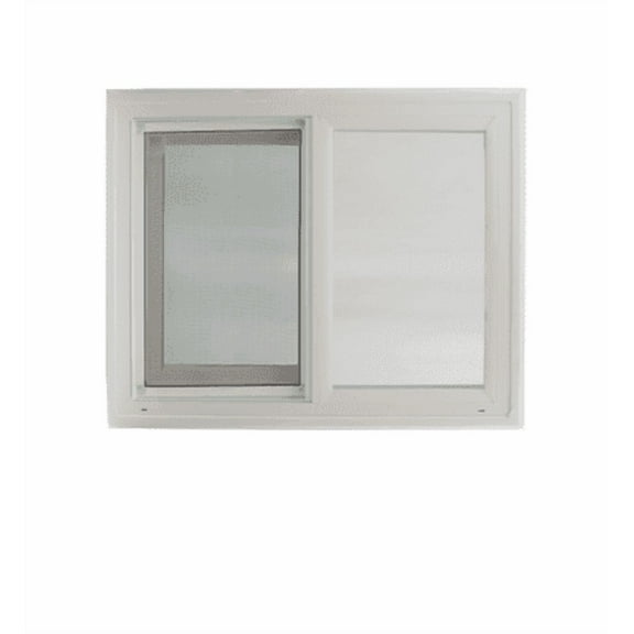 Double Pane Window 30" x 18" White Vinyl Window Low-E Glass Argon Gas Residental Window Florida Approved