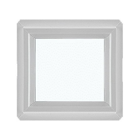 Double Pane Window Non-Opening Shed and More 16" x 16" Tempered Low-E Glass, White Vinyl Frame