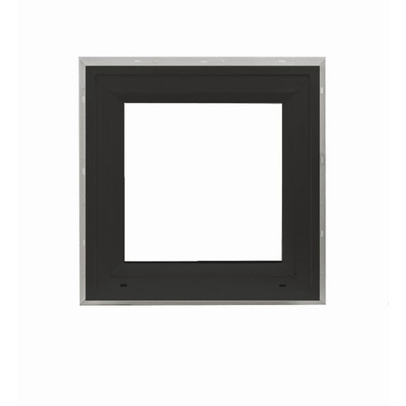 Double Pane Windows 12" x 12" (Black Front and White Back) Vinyl Square Window, Argon Filled, Low-E Glass, Florida Approved
