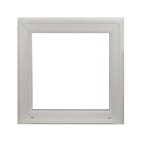 Double Pane Windows 12" x 12" White Vinyl Square Window, Argon Filled, Low-E Glass, Florida Approved