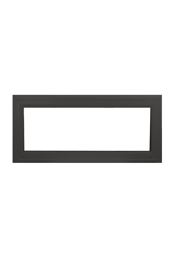 Double Pane Windows 30" x 12" Black Vinyl Transom Window, Argon Filled, Low-E Glass, Florida Approved, (Black front and White back)