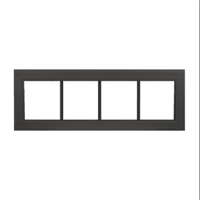 Double Pane Windows 42" x 16" Black Vinyl Window with Grids, Argon Filled, Low-E Glass, Florida Approved, (Black Front and White Back)