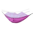 thumbnail image 1 of Double Parachute Cloth Hammock with Mosquito Net - 2-Person Lightweight Camping Bed, 210T Nylon Fabric for Outdoor, Backyard & Hiking (260x140cm, Bug-Free Design) Pink, 1 of 2