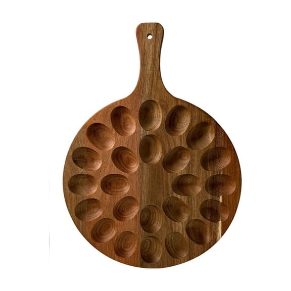 Double Partial Oaken Oocyte Tray with 24 Cavities for Deviled Embryos and Smooth Serving Face Four thousand Kitchen Flexibility