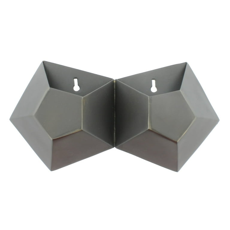 Double Pentagonal Iron Wall Vase Double Pentagonal Iron Wall Vase