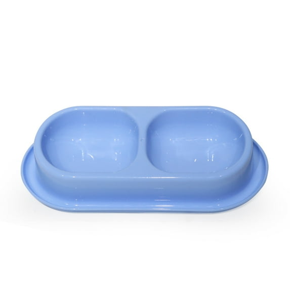 Double Pet Food Bowl No-Spilling Cat Food and Water Bowl Set Large-Capacity Dog Cat Eating and Drinking Bowl for Small Medium Size