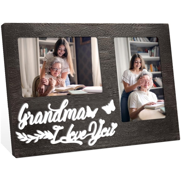 Double Photo Frames Display Photo Frame Rectangle with Word Butterfly 200x320mm