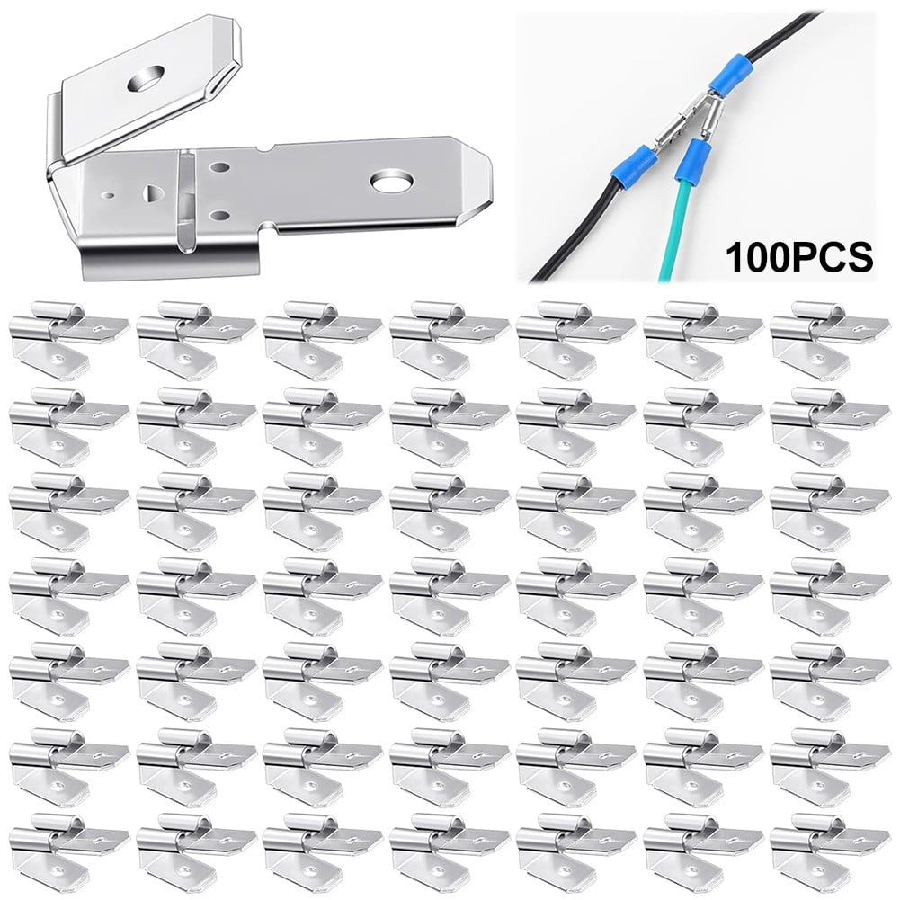 Double Piggyback Spade Connectors, Electrical Double Male Female