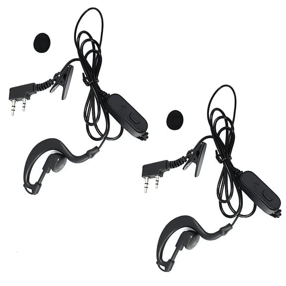 Double Pin Headsets Adjustable Ear Hook Long Wear Comfort Enhances Sound Clear PVC Construction for UV5R BF888S
