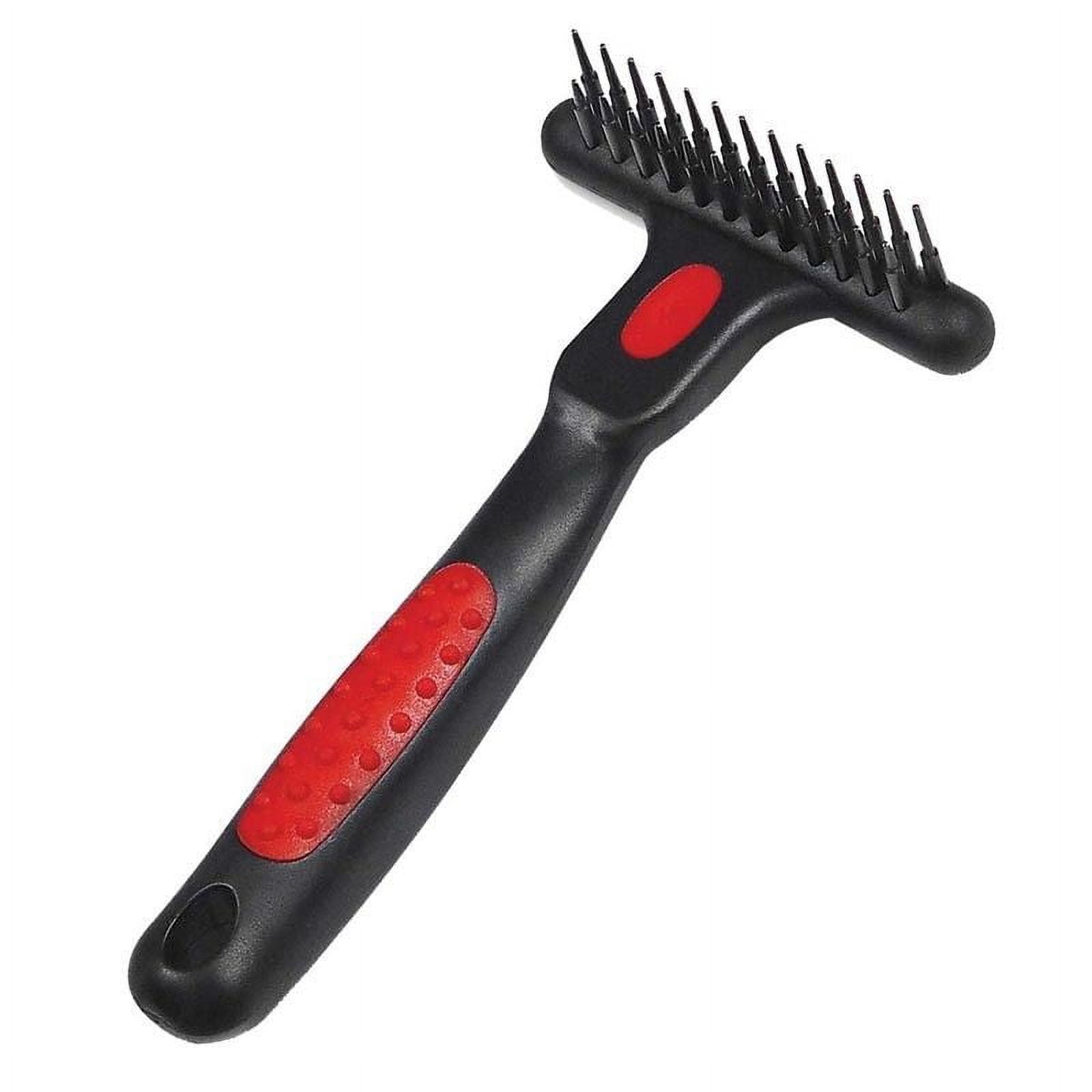 Double Pin Row Undercoat Rake Dog Grooming Shedding Dematting Tool