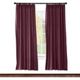 thumbnail image 1 of Double Pinch Pleat 100% Polyster Blackout Extra Long Curtains 2 Storey Window Hall Theater Room Attractive Draperies (1 Panel , 52" W by 96" L) { Wine }, 1 of 5