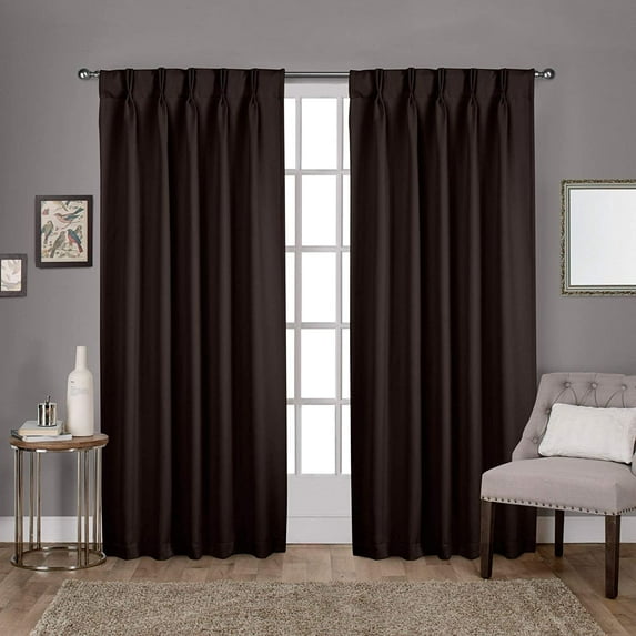 Double Pinch Pleated 100% Polyester Blackout Window Curtain Panels & Drapes and Thermal Insulation for Bedroom Living Room Kids Room & Window (2 Panels , 52" W x 84" L) { Coffee }