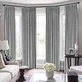 thumbnail image 1 of Double Pinch Pleated 100% Polyster Blackout Curtain Drapes Panel | Curtains for Living Room, Bedroom & Hall Dinning Living Open (1 Panel , 58" W x 108" L) { Light Grey }, 1 of 5