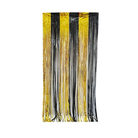 Double Pinyin Foil Fringe Curtains Party Decorations Metallics Streamers Photo Booth Backdrops for Birthday Wedding Engagement Bridal Shower 3Ft Wide X 6.6Ft Long Lightweight