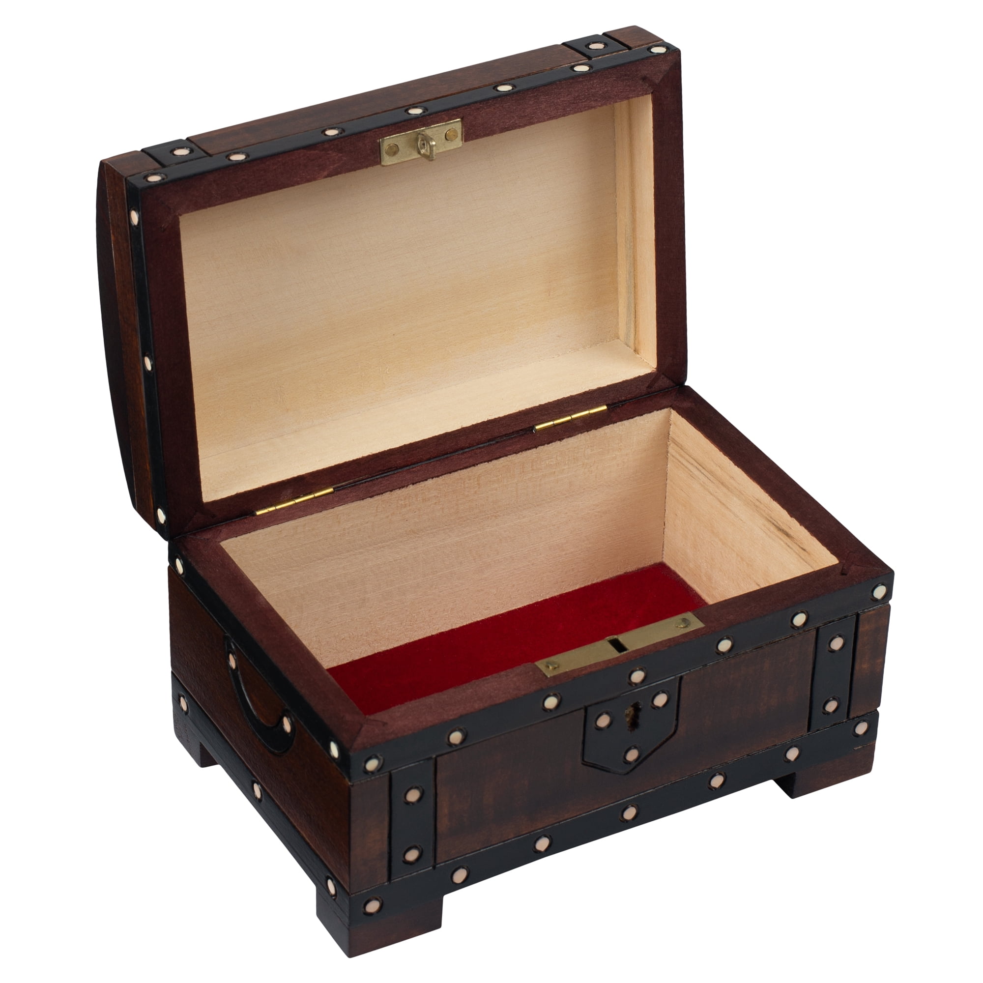 Double Pistol Chest Box Polish Handmade Wood Keepsake Pirate Treasure ...