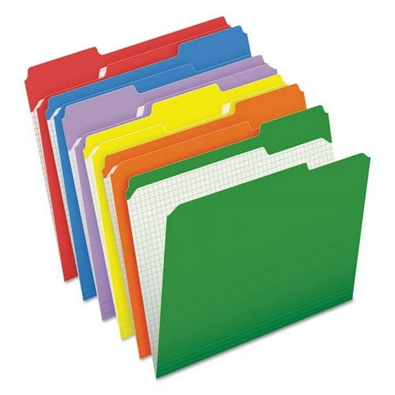 "Double-Ply Reinforced Top Tab Colored File Folders, 1/3-Cut Tabs: Assorted, Letter, 0.75"" Expansion, Assorted Colors, 100/Box | Bundle of 2 Boxes"
