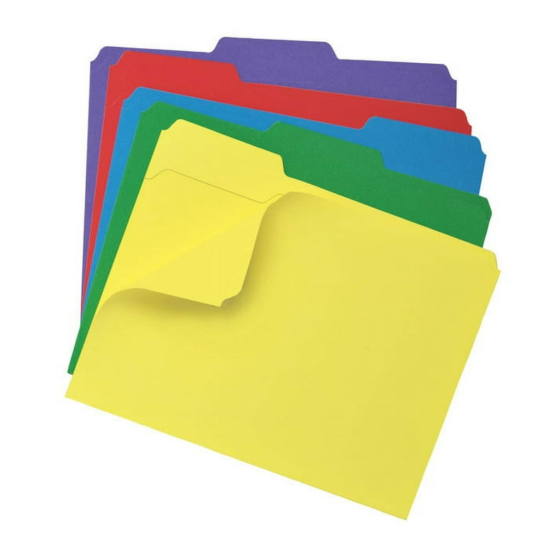 Reinforced Top-Tab File Folders, 1/3-Cut Tabs: Assorted, Letter Size, 1 Reinforced Top-Tab File Folders, 1/3-Cut Tabs: Assorted, Letter Size, 1