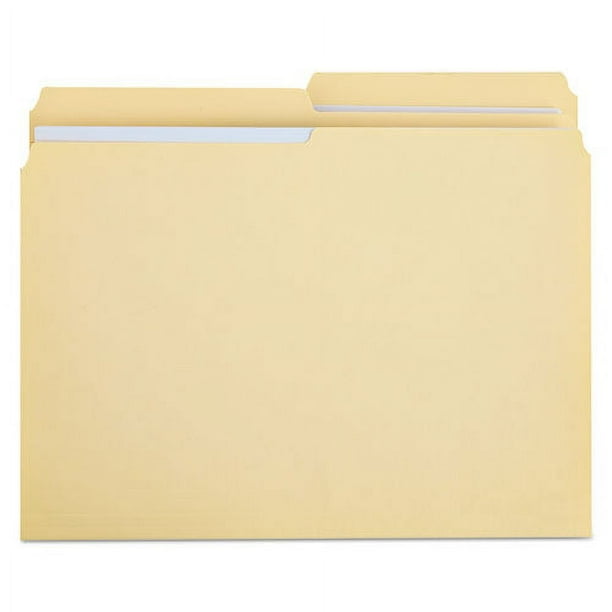 Double-Ply Top Tab Manila File Folders, 1/2-Cut Tabs: Assorted, Legal Size, 0.75