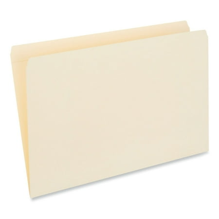File Folders, Straight Cut, Two-Ply Top Tab, Legal, Manila (100/Box)