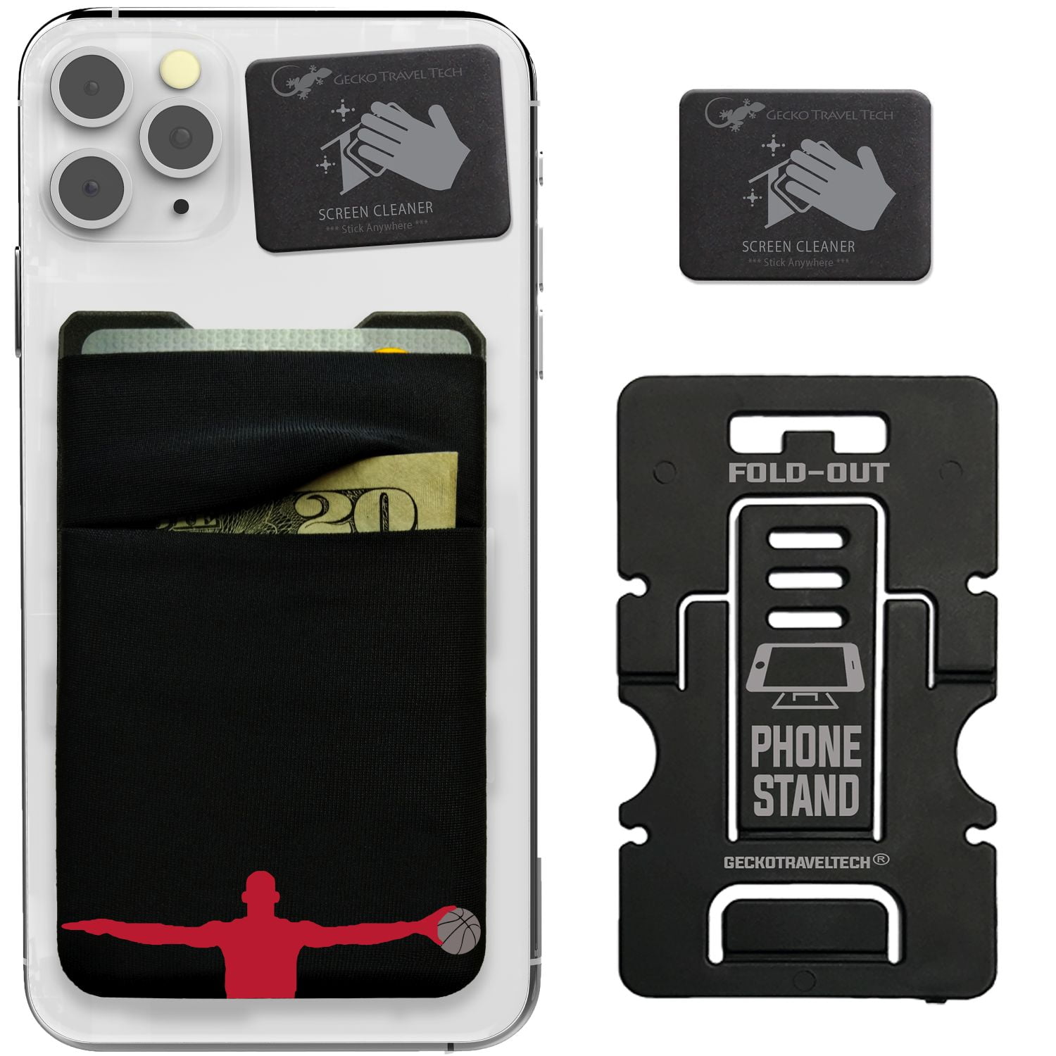 Carousel Card Filing Double Pocket - Adhesive Card Holder - Cell Phone Pouch - Stick on ...