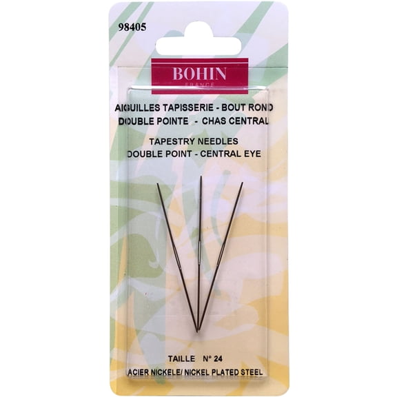 Bohin Double Point Central Eye Tapestry Needle Size 24