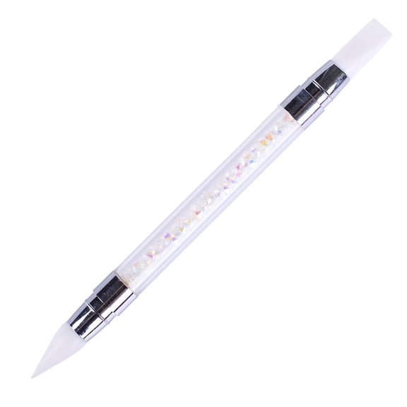 Double Pointed Heads Nail Art Silicone Pencil Rhinestone Beads Studs Picker Tool