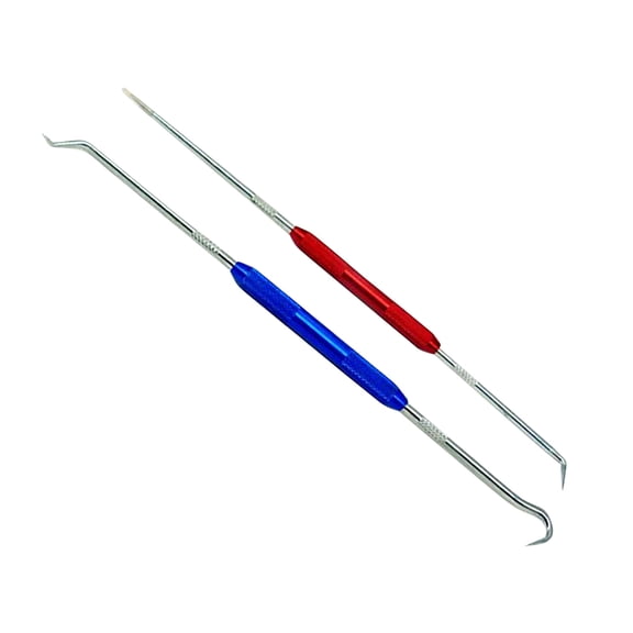 Double Pointed Scraper Metal Hook and Pick Set 45 degrees 90 degrees Pointed Mark Tool For Carpenter Mechanic, Straight Hook/Curved Hook Oil Seal Screwdriver Hook Set