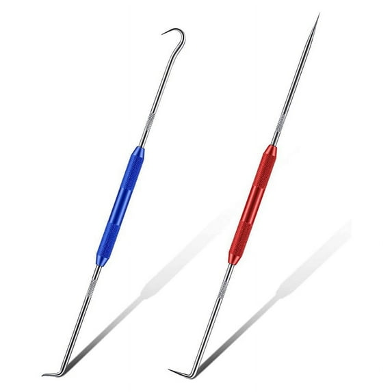 Double Pointed Scriber, 2 Pcs Metal Scribe Tool Hook and 45 Degree Tip Marking Tool for Machinists,Technicians