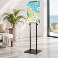 Double-Pole Poster Stand 1 Pack Adjustable Heavy Duty Display Sign ...