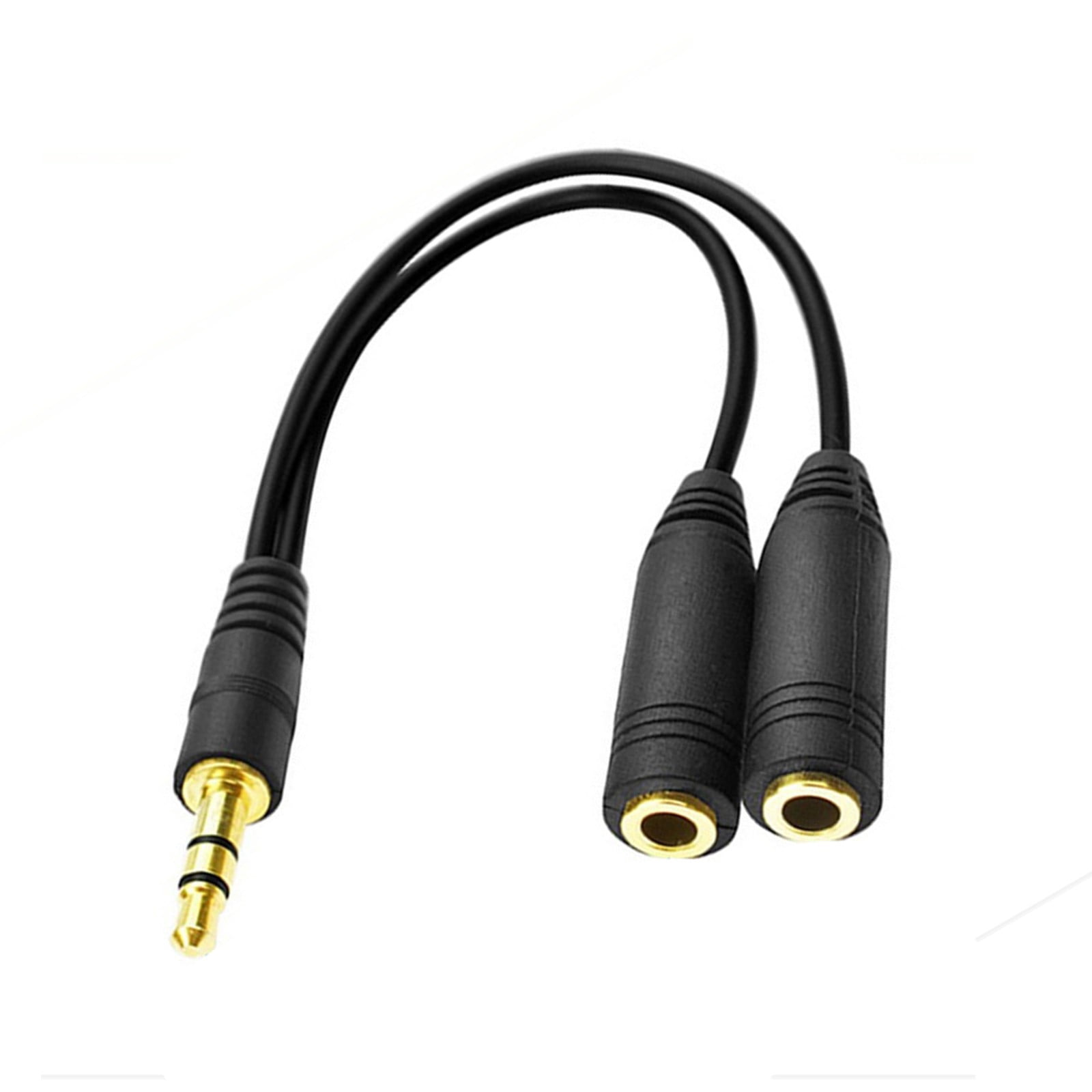 Double Port 3.5mm Sound Y Splitter Cable Simultaneous Sound ...