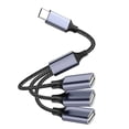 thumbnail image 1 of Double Port USB 2.0 Extender Cable A Male to A Female and C Male to A Female for Office and Gaming Setups, 1 of 11