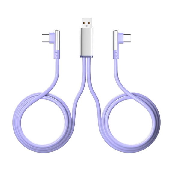 Double Port USB C Charging Cord Splitter Design 6amp Fast Charge for Mobile Devices