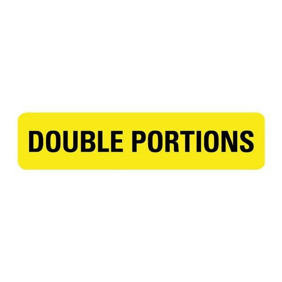 Double Portions Labels