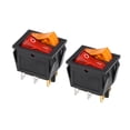 thumbnail image 1 of Double Position Boat Rocker Switch 220V Neon Red Orange Toggle Switch for Boat Car  ON/OFF AC 250V/15A 125V/20A 2pcs, 1 of 4