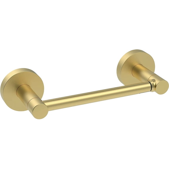 Double Post Pivoting Detachable Wall Mount Toilet Paper Holder by RUACQ, Brushed Gold