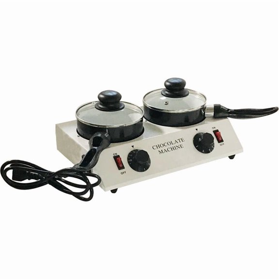 Double Pots Chocolate Tempering Melting Machine for Melting Chocolate Candy Butter
