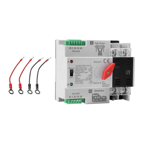 Double Power Automatic Transfer Switches 2P 100A Changeover Switches Enduring
